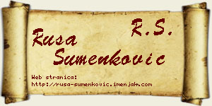 Rusa Šumenković vizit kartica